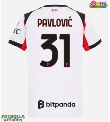 AC Milan Strahinja Pavlovic #31 Bortatröja Kvinnor 2025-26 Kortärmad
